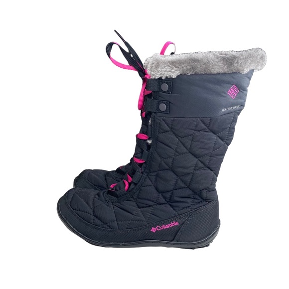new Columbia ✪ Minx III Mid Faux Fur Waterproof Snow Boots ✪ Black Pink ✪ Size 4 - Picture 5 of 16
